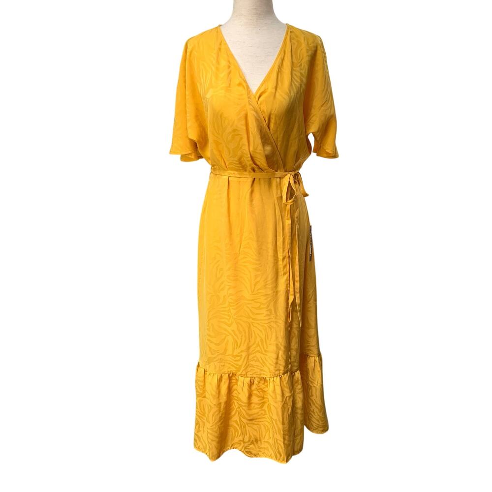 NWT ModCloth Yellow Wrap Maxi Dress Size Small
